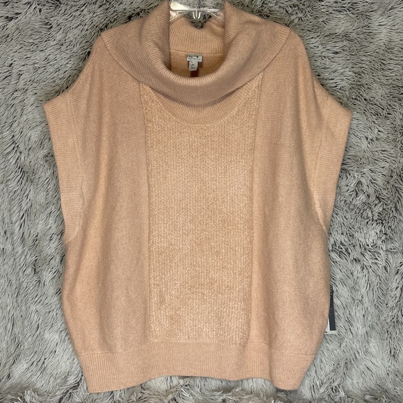 Worthington Sweaters - Worthington 2X‎ Women's Pink Sand Cowl Chenille Dolman Sweater Oversize Stretch